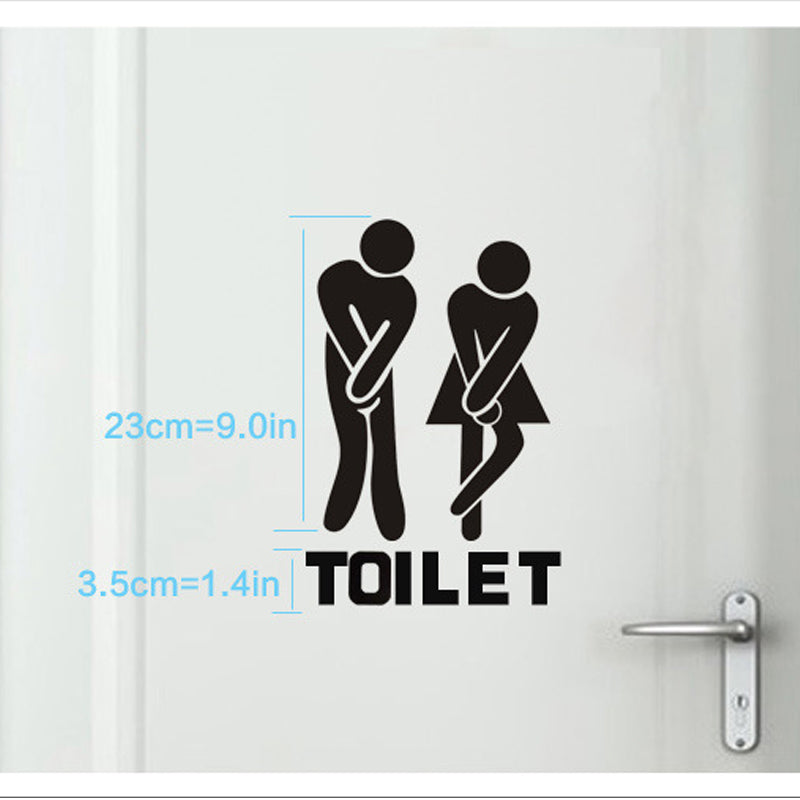 Funny Toilet Door Sign Sticker