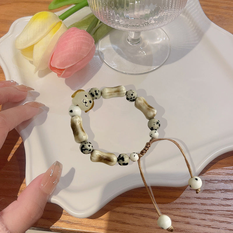 Handmade Ceramic Puppy Bracelet