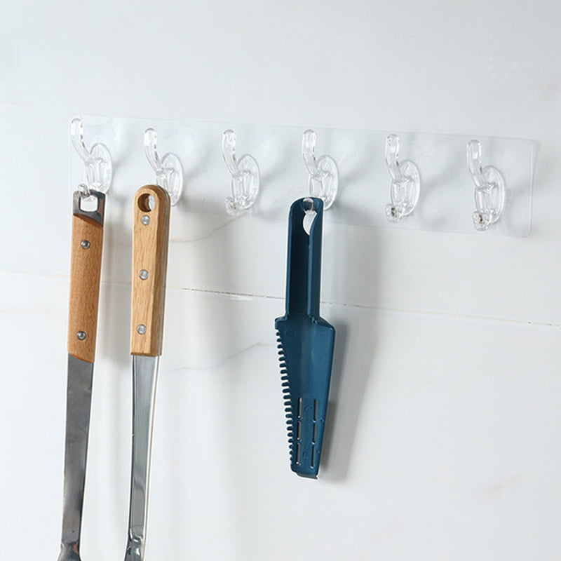 Multifunctional transparent 6 hooks