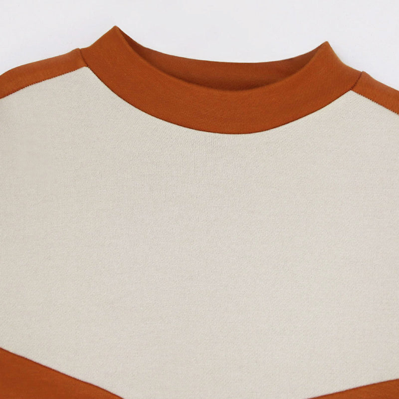 Long Sleeve Colorblock Sweatshirt