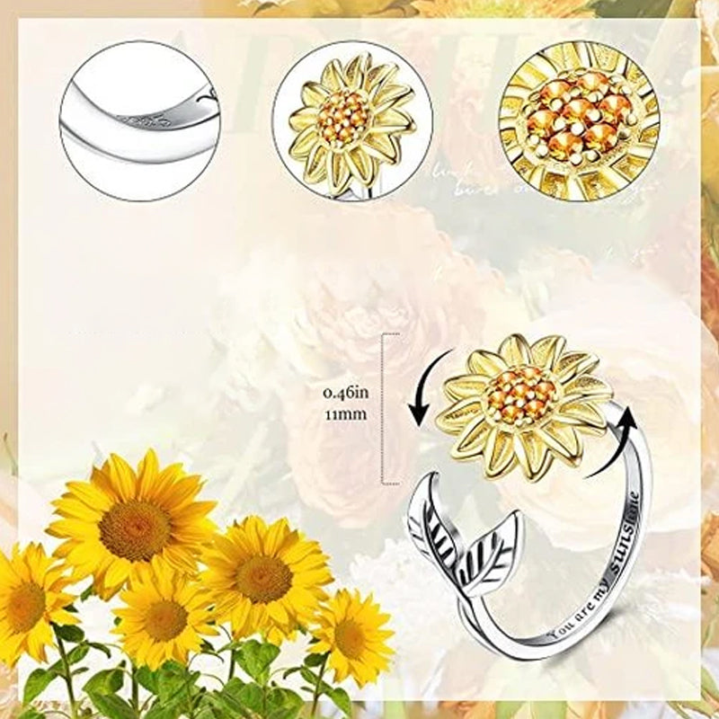 Sunflower Spinner Ring