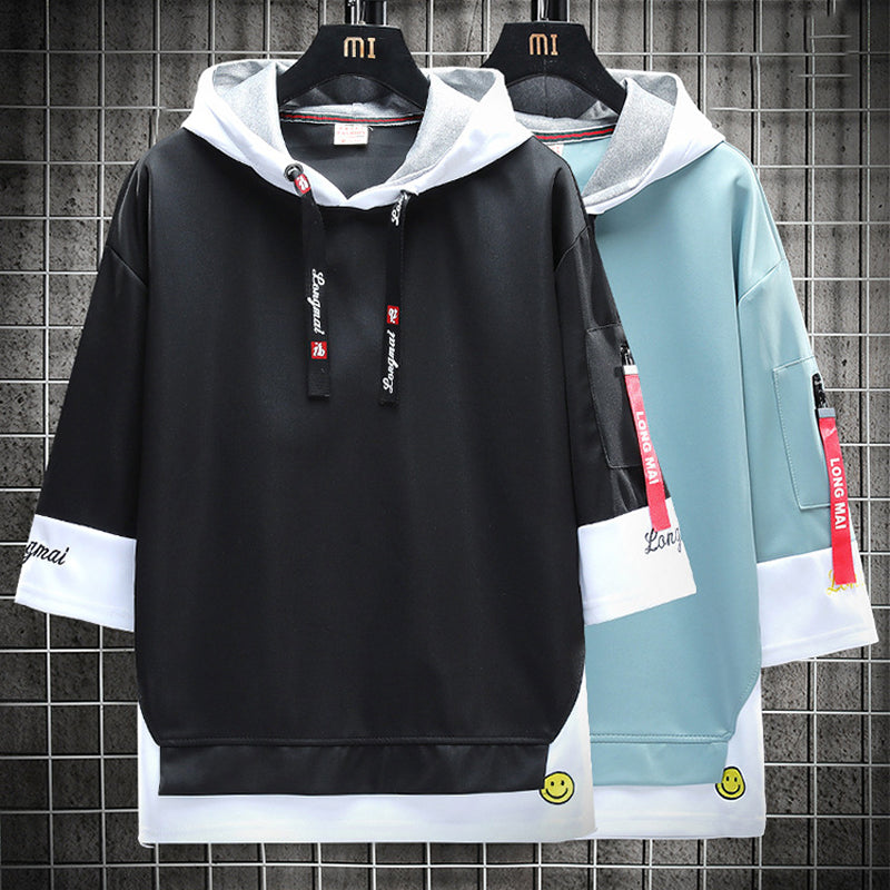 Hooded Mid Sleeve Sweatshirt