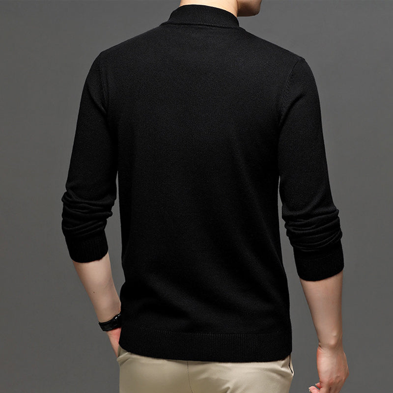 Half Turtleneck Cashmere Knit Sweater