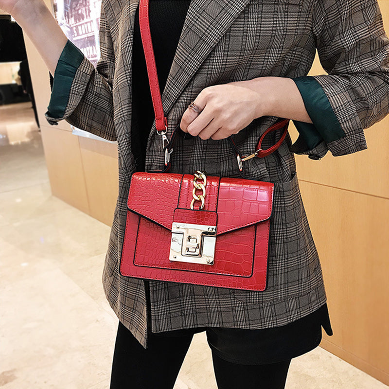Stone Pattern Small Square Bag
