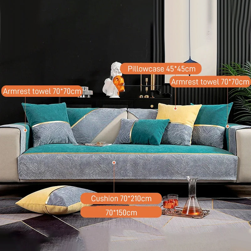 Nordic Four Seasons Chenille Sofa Cushion