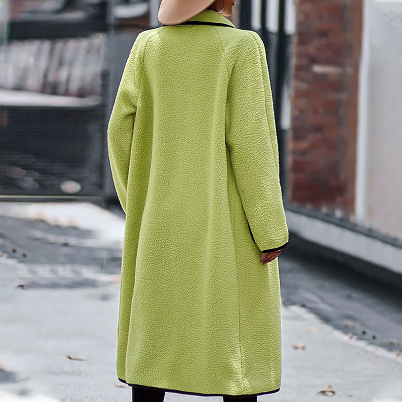 Contrast Pocket Long Jacket