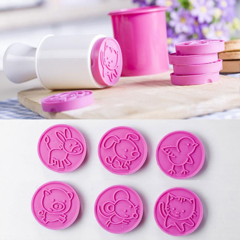 Non-Stick Cookie Stamp and Knife(5 Styles in Set)