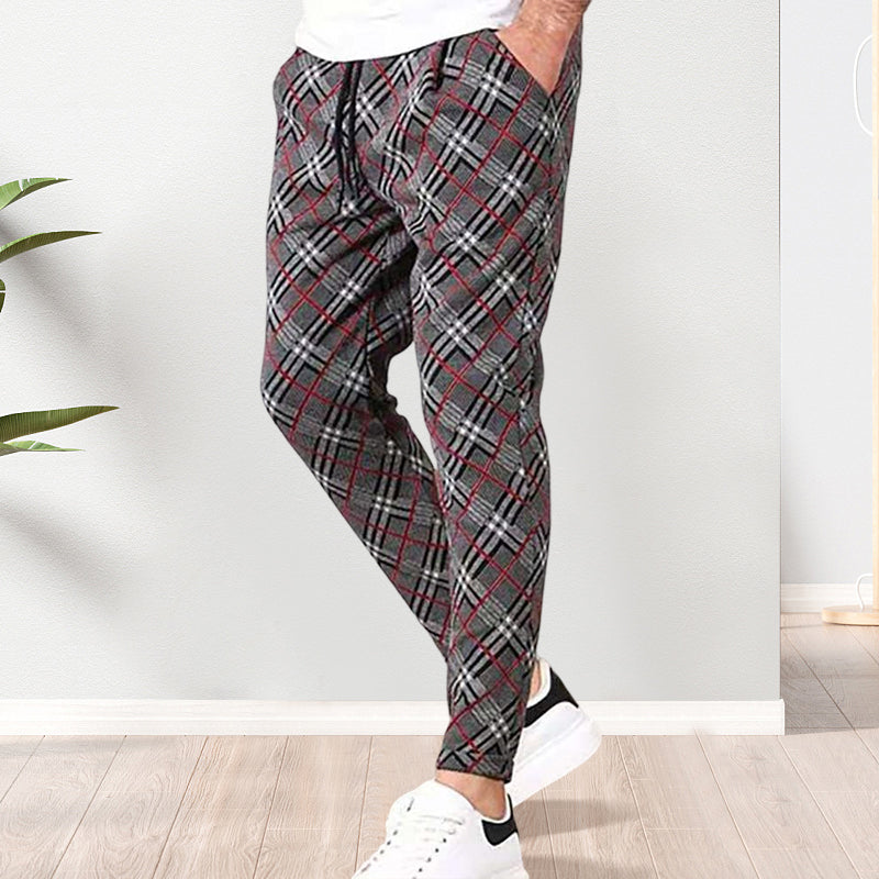 Plaid Pencil Casual Pants