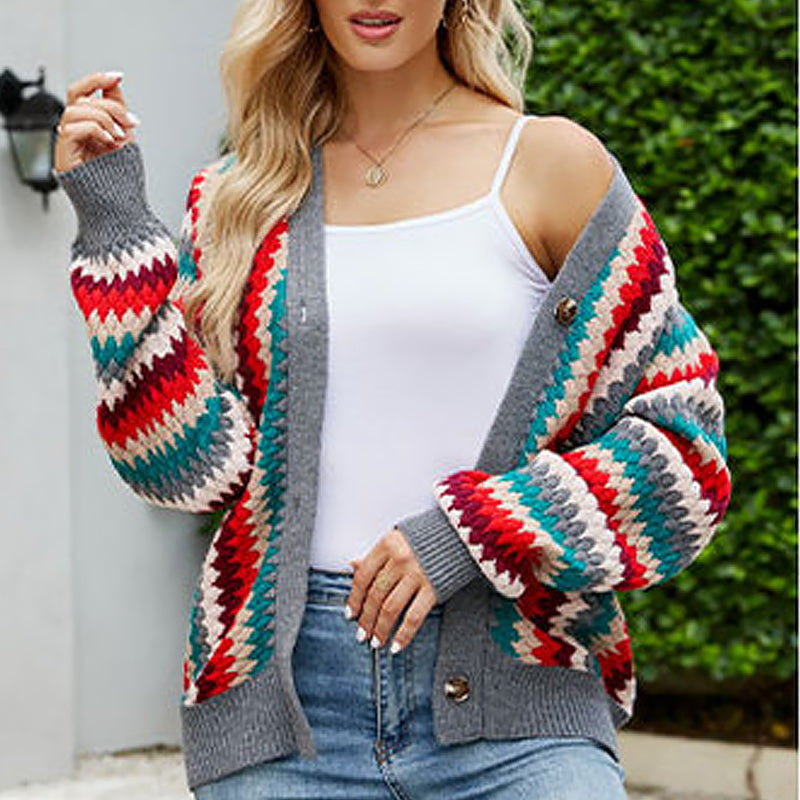 Single Breasted Knit Sweater