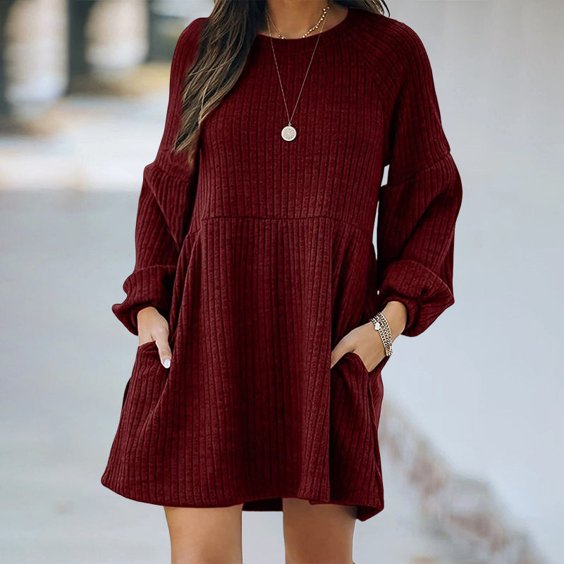 Knitted Wool Stripe Dress