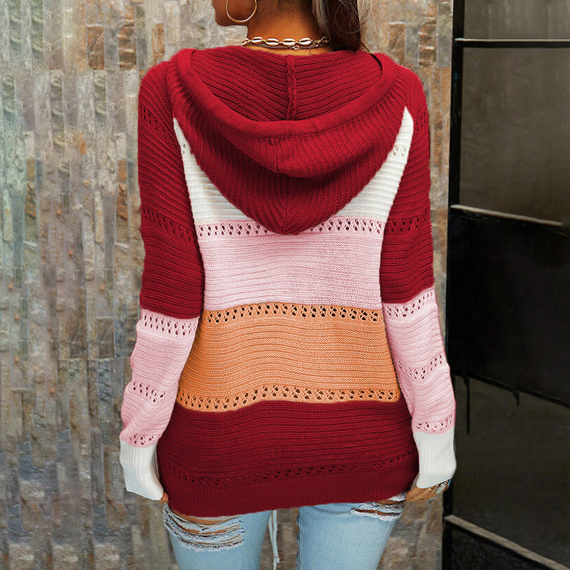 Contrast Tie Sweater