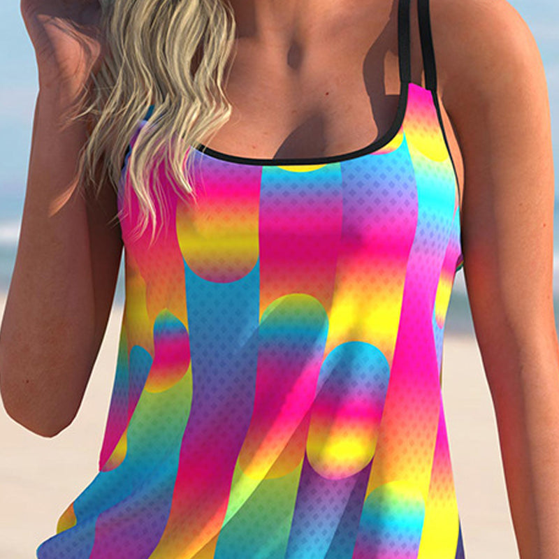 Colorful Print Swimsuit