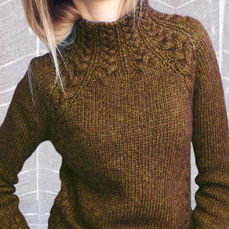 Solid Color Textured Sweater