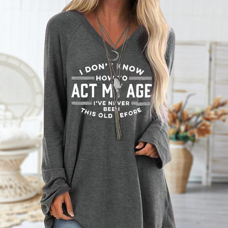 Funny Printed Long Sleeve T-Shirt