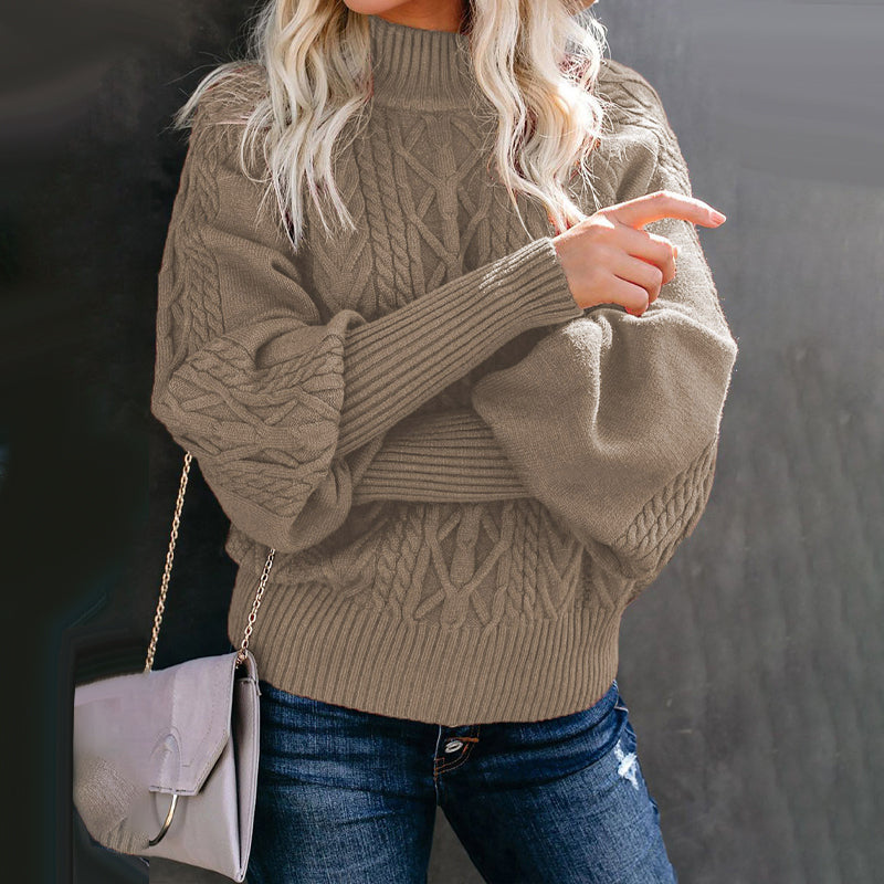 Womens Turtleneck Long Sleeve Sweater