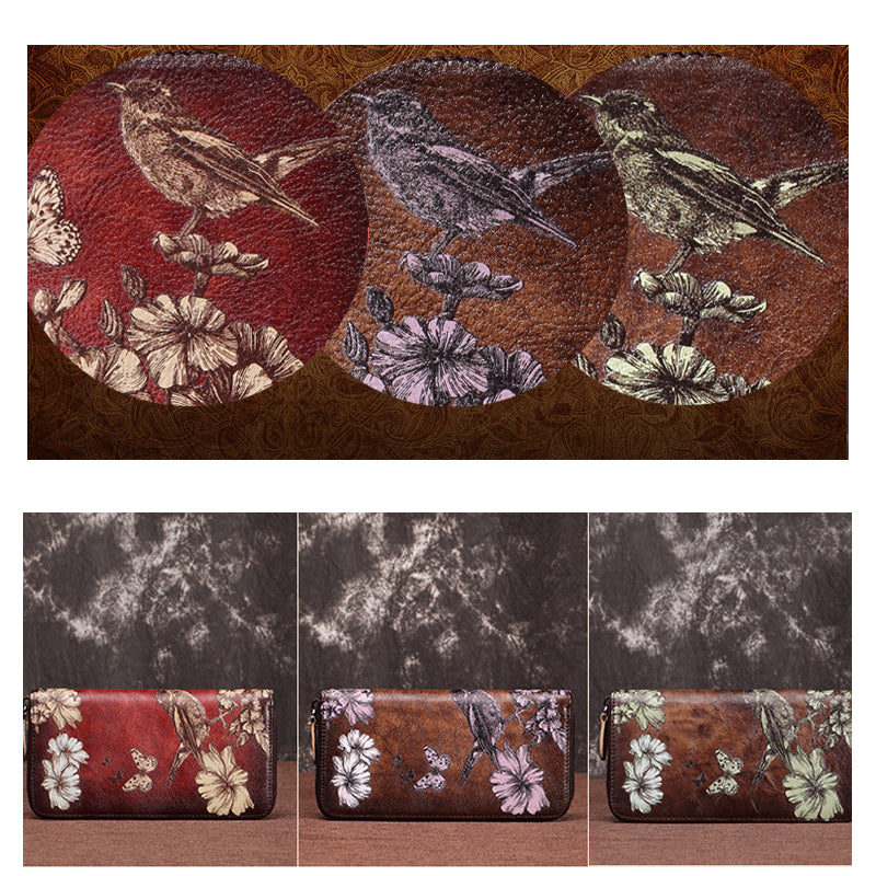 Large Capacity Floral Printed Vintage Wallet