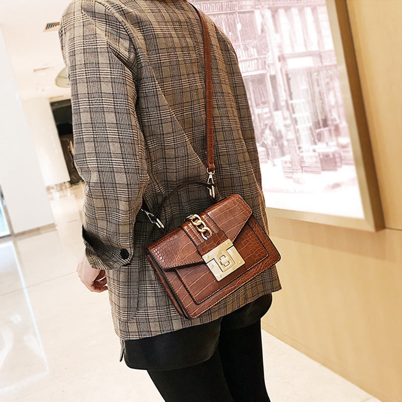 Stone Pattern Small Square Bag