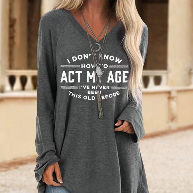 Funny Printed Long Sleeve T-Shirt
