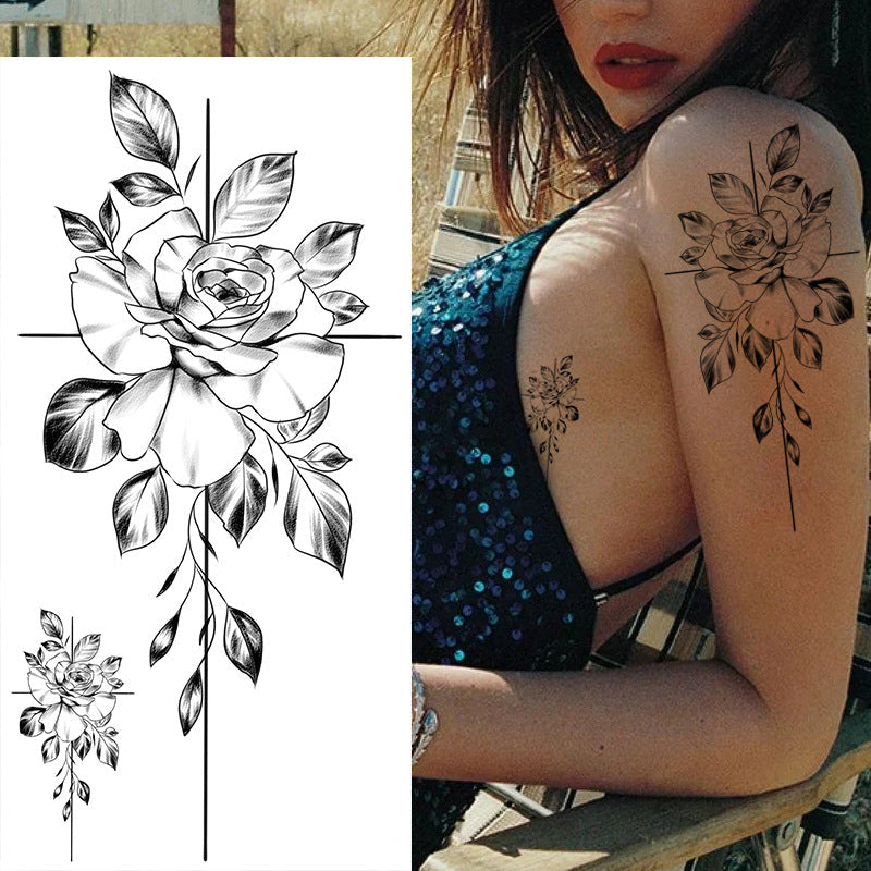 Sketch Flower Tattoo Stickers