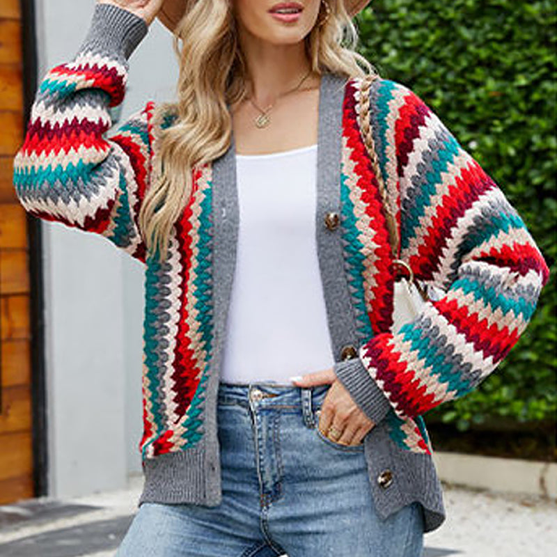 Single Breasted Knit Sweater