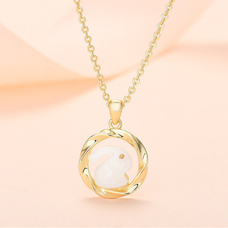 Mobius Jade Rabbit Necklace