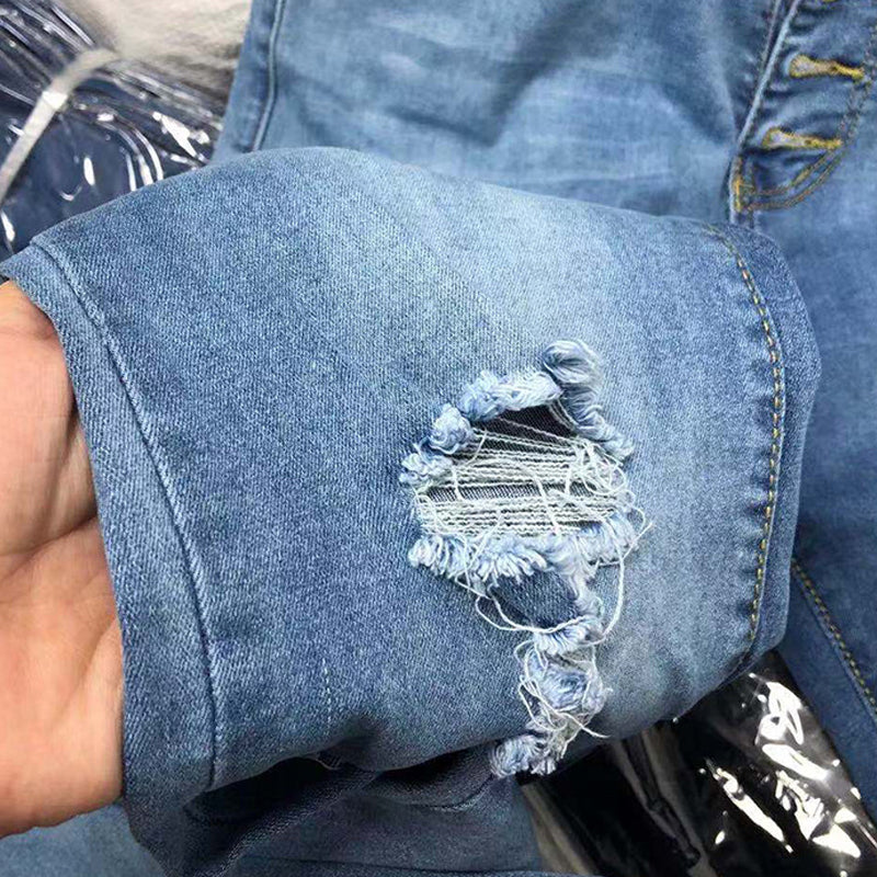 5-Breasted Ripped Jeans