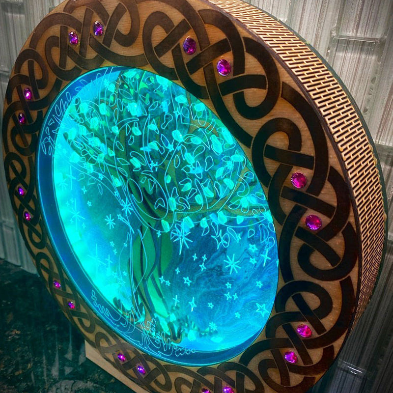 Wooden Sculpture Tree Lamp