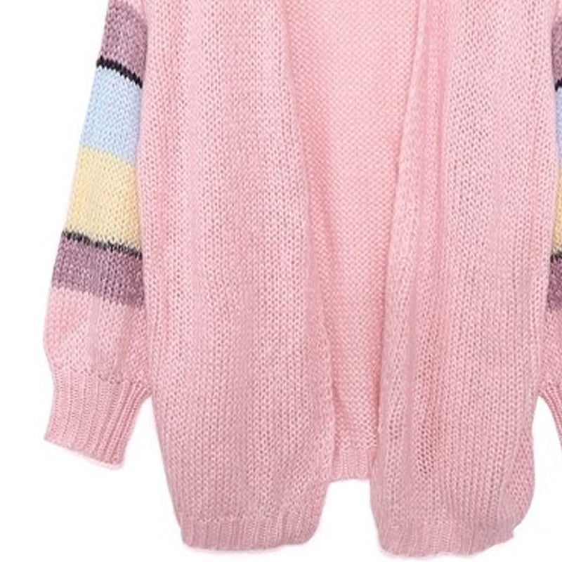 Striped Contrast Mohair Cardigan