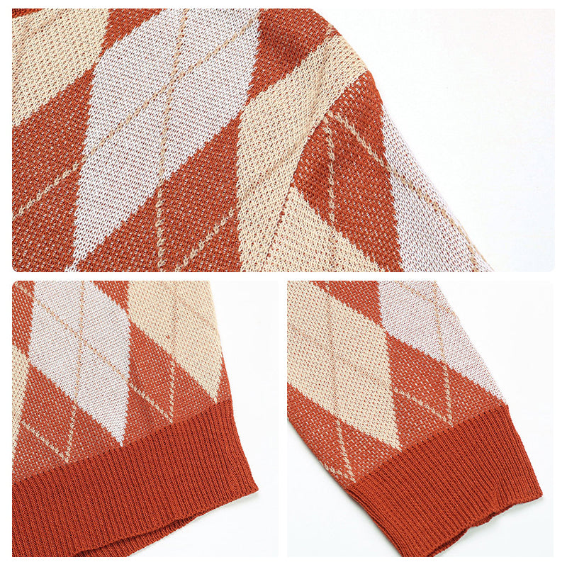Argyle Knitted Sweater