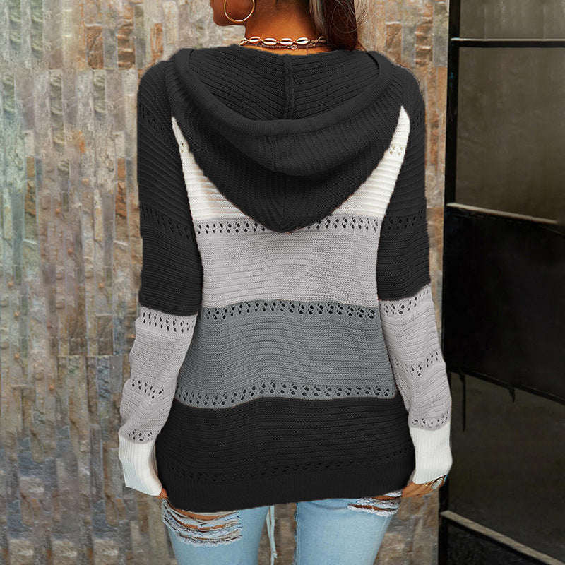 Contrast Tie Sweater