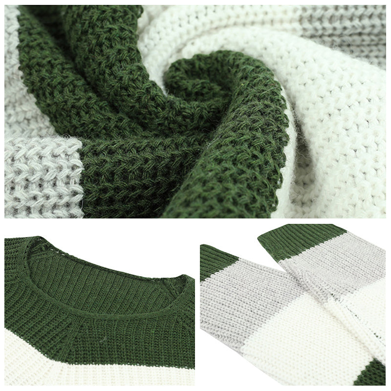 Knit Crew Neck Pullover Sweater