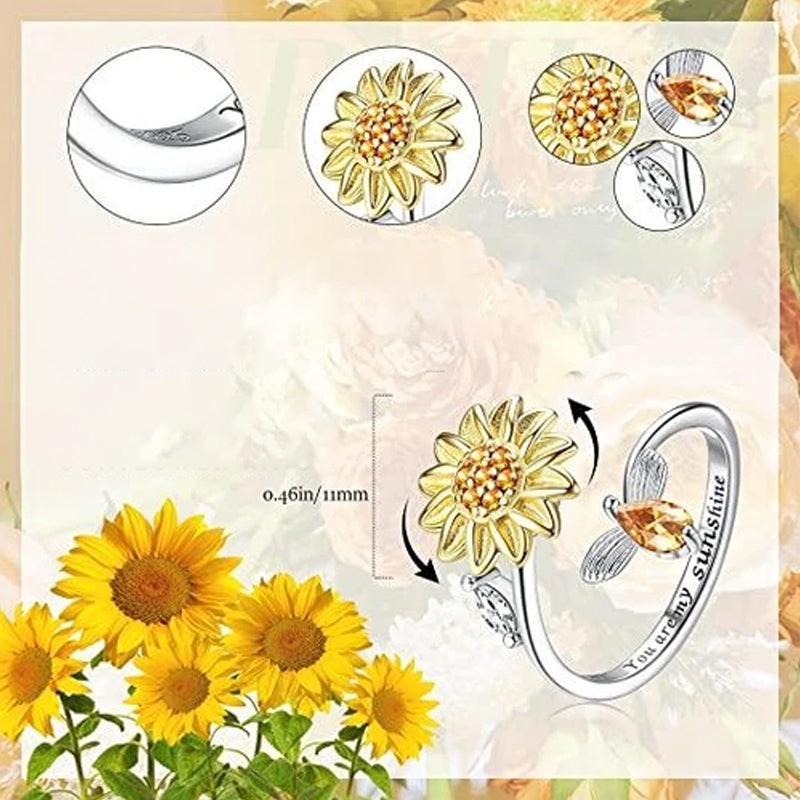 Sunflower Spinner Ring