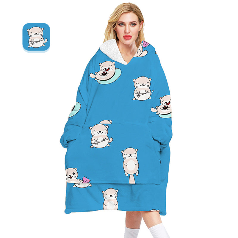 Flannel Hoodie Blanket