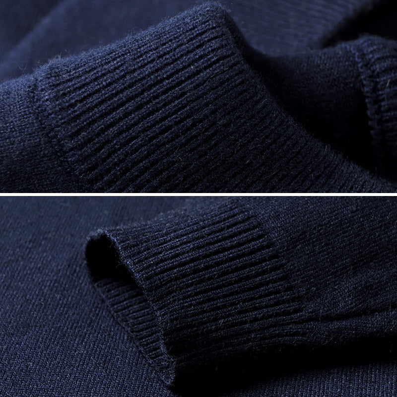 Half Turtleneck Cashmere Knit Sweater