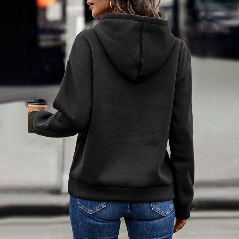 Hooded Appliquéd Lace Lounge Sweatshirt