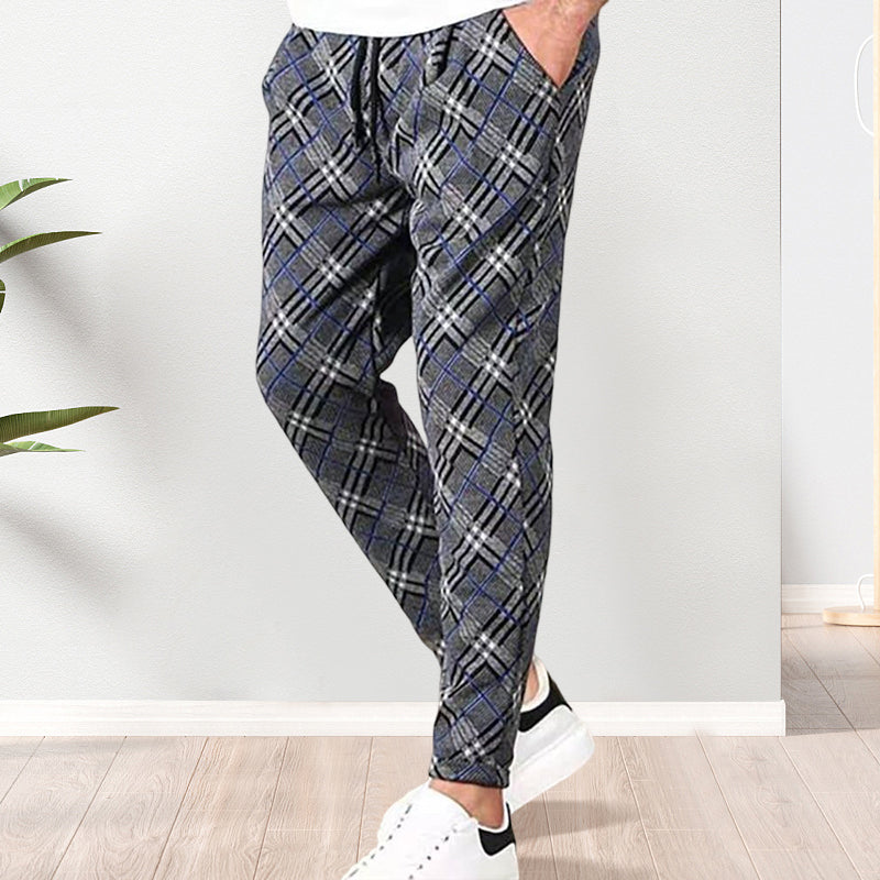 Plaid Pencil Casual Pants