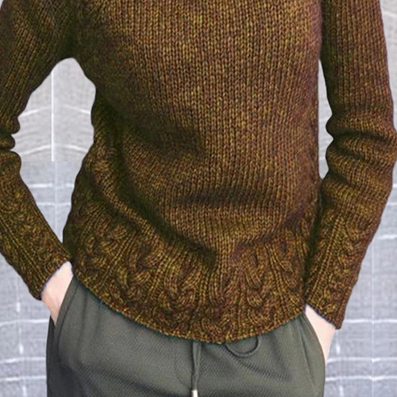 Solid Color Textured Sweater