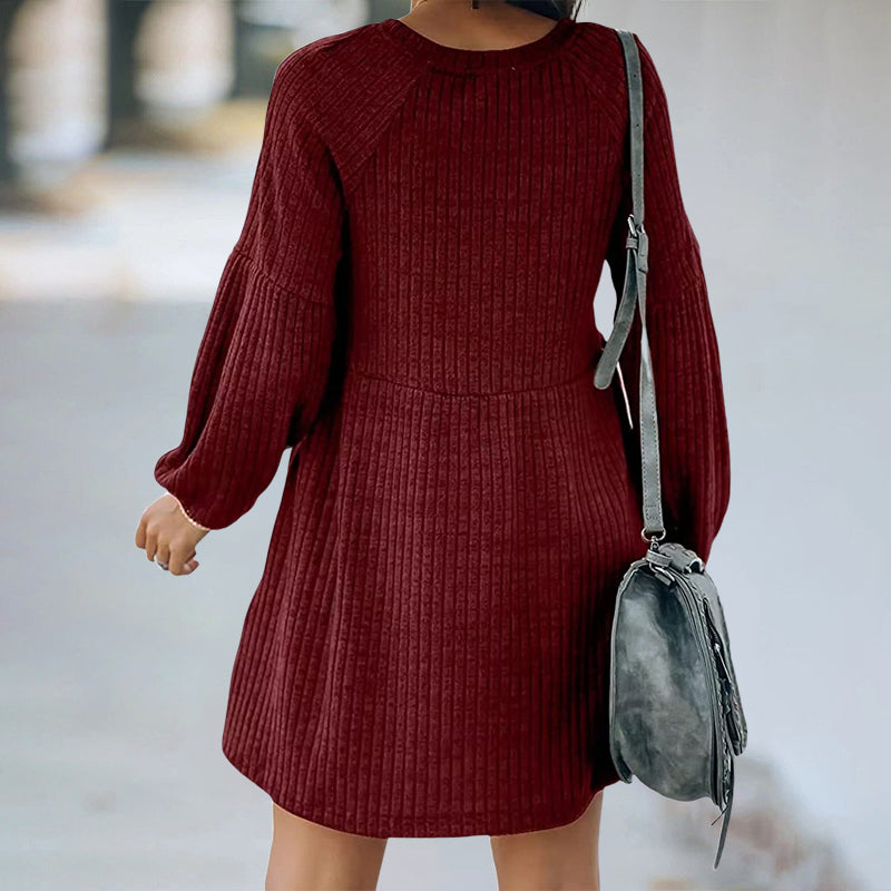 Knitted Wool Stripe Dress