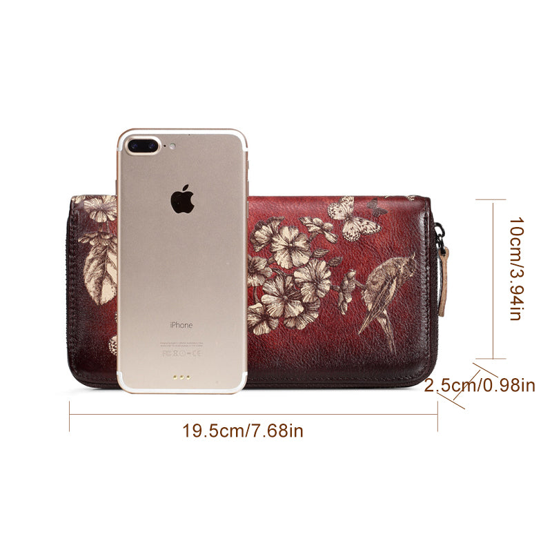 Large Capacity Floral Printed Vintage Wallet