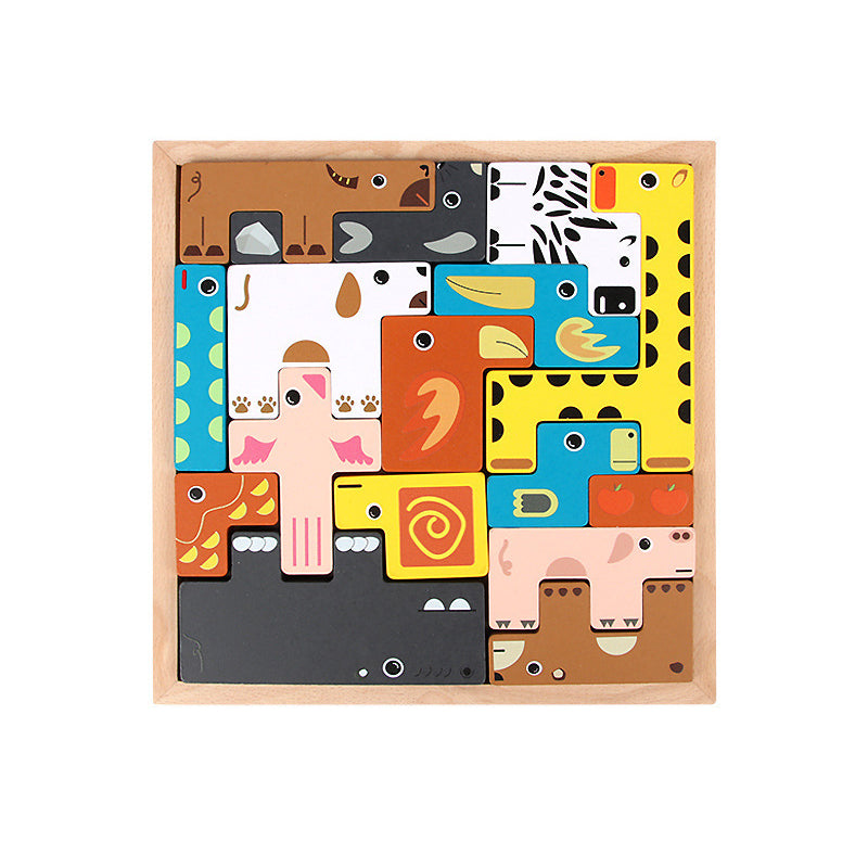 Wooden Russian Blocks Puzzle