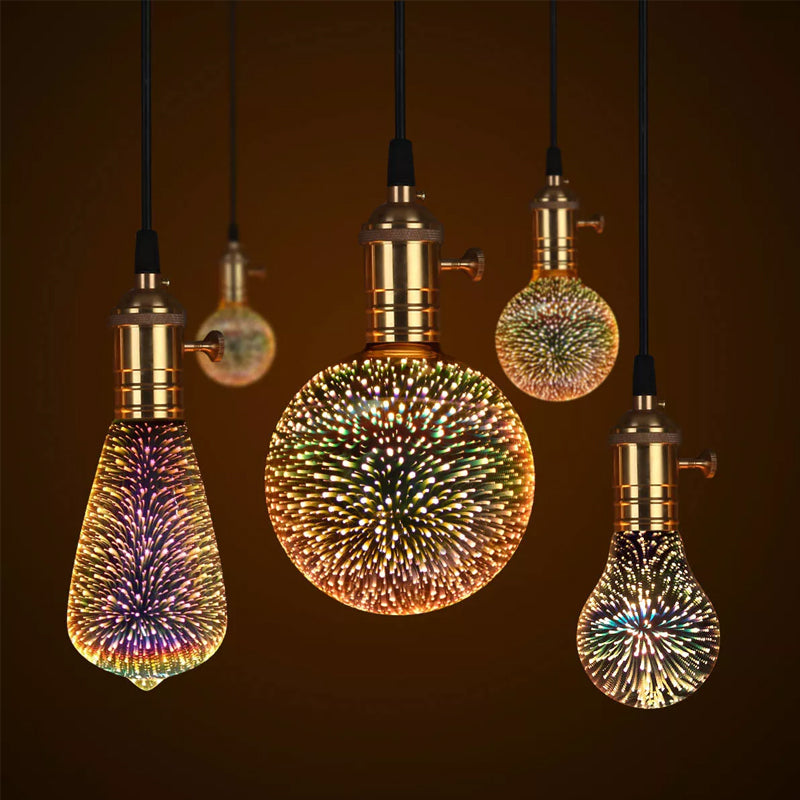 3D Fireworks Decorative LED Light Bulb