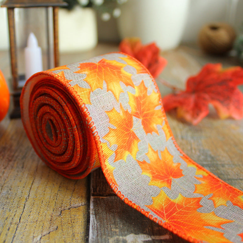 Pumpkin Print Ribbon