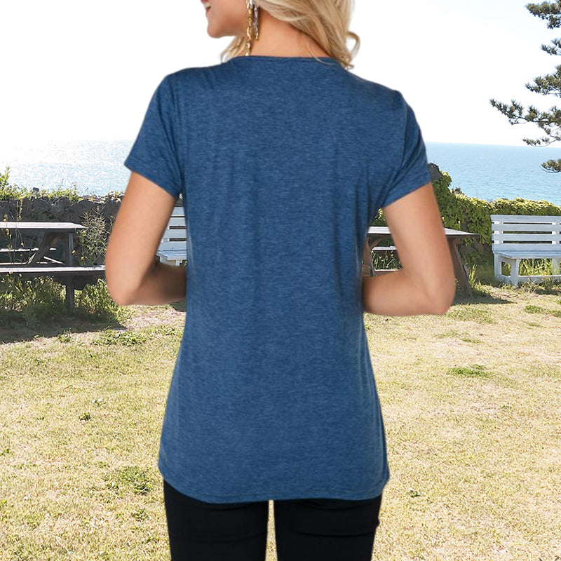 Slim Fit Lace V-Neck T-Shirt