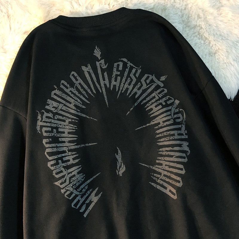 Printed Vintage Crewneck Sweatshirt