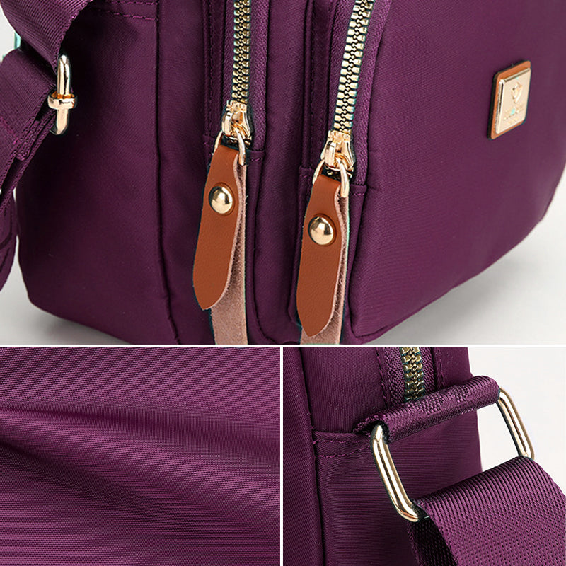 Multi Pocket Nylon Shoulder Bag