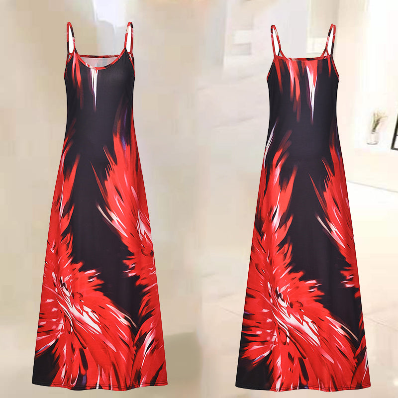 Flame Print Camisole Dress