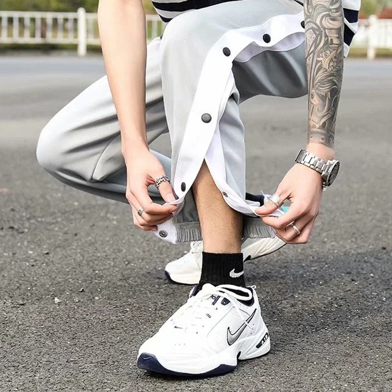 Men's Button-up Loose-fit Sweatpants