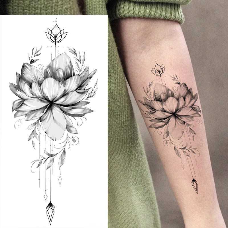 Sketch Flower Tattoo Stickers