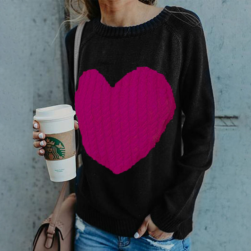 Women's Plus Size Love Sweater Pullover