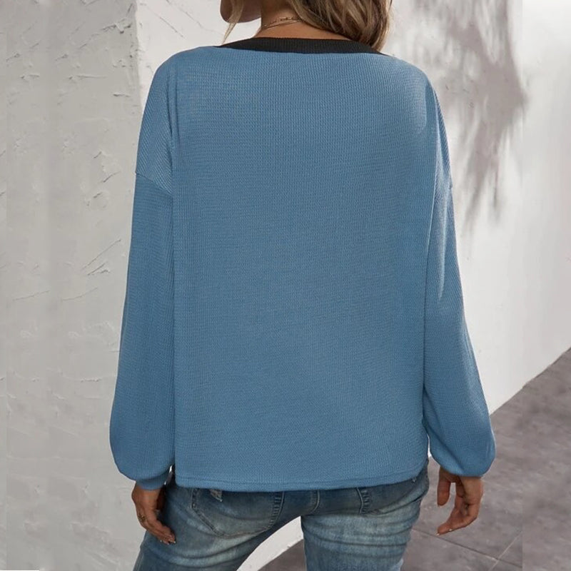 Waffle Long Sleeve Cardigan T-Shirt
